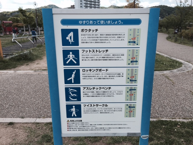 妙法寺川左岸公園　健康器具