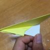 折り紙（正方形）から「へそ飛行機」の作り方